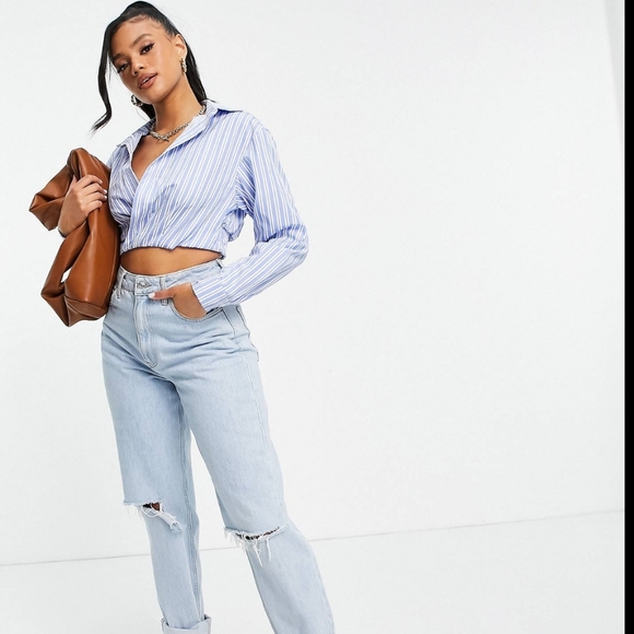 Pinstripe  crop top - Picture 4 of 7